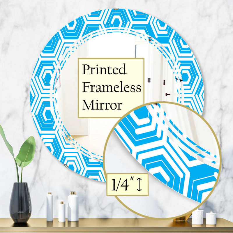 Miroir mural Hexagon, 31,5 po x 31,5 po