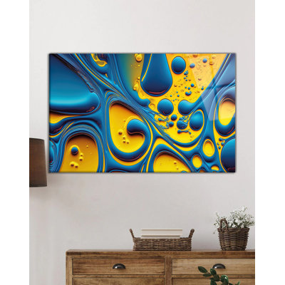 Superbe peinture décorative en verre trempé de 23,6 po x 35,4 po | 100% verre trempé, épaisseur: 0,16 pouce | Parfait pour la décoration intérieure, l'esthétique moderne et l'art mural élégant