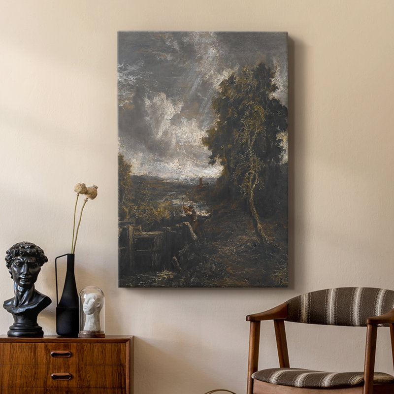East Bergholt - Lock on Stour (The Lock) - Toile tendue avec châssis par John Constable, 18 x 27