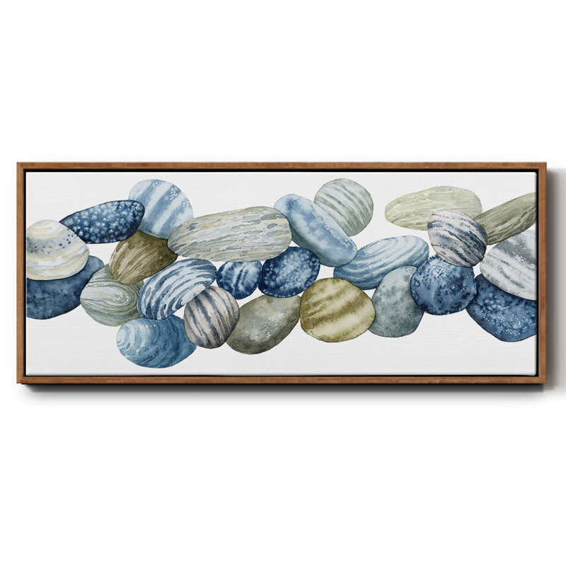 Found Pebbles III- Framed Canvas