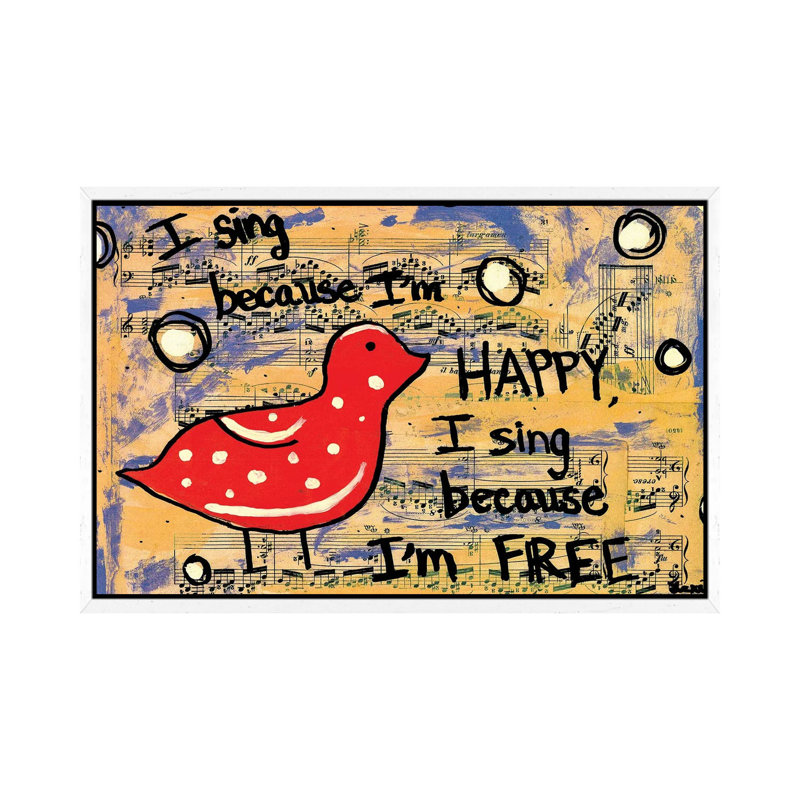I Sing by Elexa Bancroft - Print on Canvas, White Framed, 66.04 cm H x 45.72 cm W
