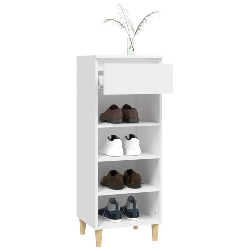  Armoire à chaussures en bois d'ingénierie, Blanc