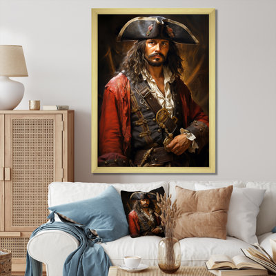 «Pirate Rogues Regalia Portrait I - Pirate», reproduction d'art sur toile