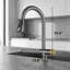 Robinet de cuisine escamotable en acier inoxydable à eau chaude / froide universel à un trou