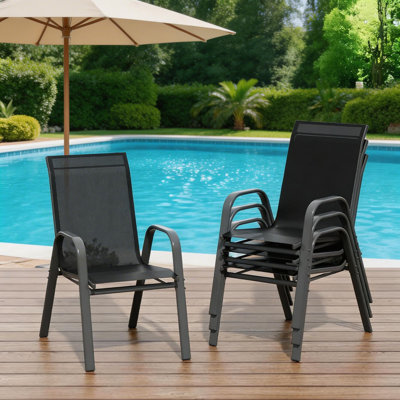 Stackable Dining Chairs , 300lb Capacity, All Weather