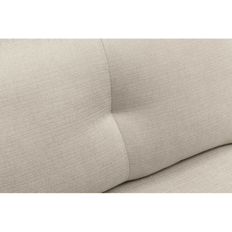 Aniye Upholstered Armchair, Cream Polyester