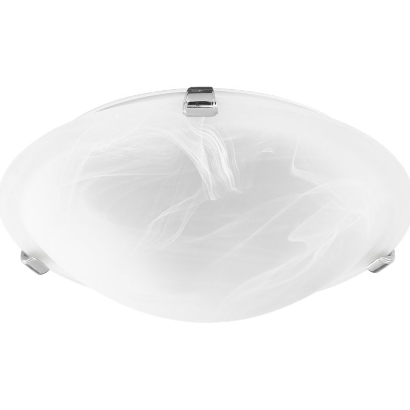 Plafonnier encastré 2 lumières 12 po Highwoods, Nickel poli