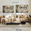 «Family Love Typographie», reproduction sur toile-2079430330