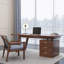 Bureau simple en bois de noyer clair luxueux Simple Design-721251414