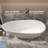 67'' x 33.5'' Solid Surface Matte White Freestanding Soaking Bathtub with Overflow and Pop-up Drain