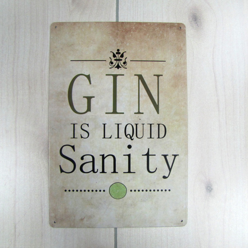 Décoration murale en métal de gin à la maison cave Grep