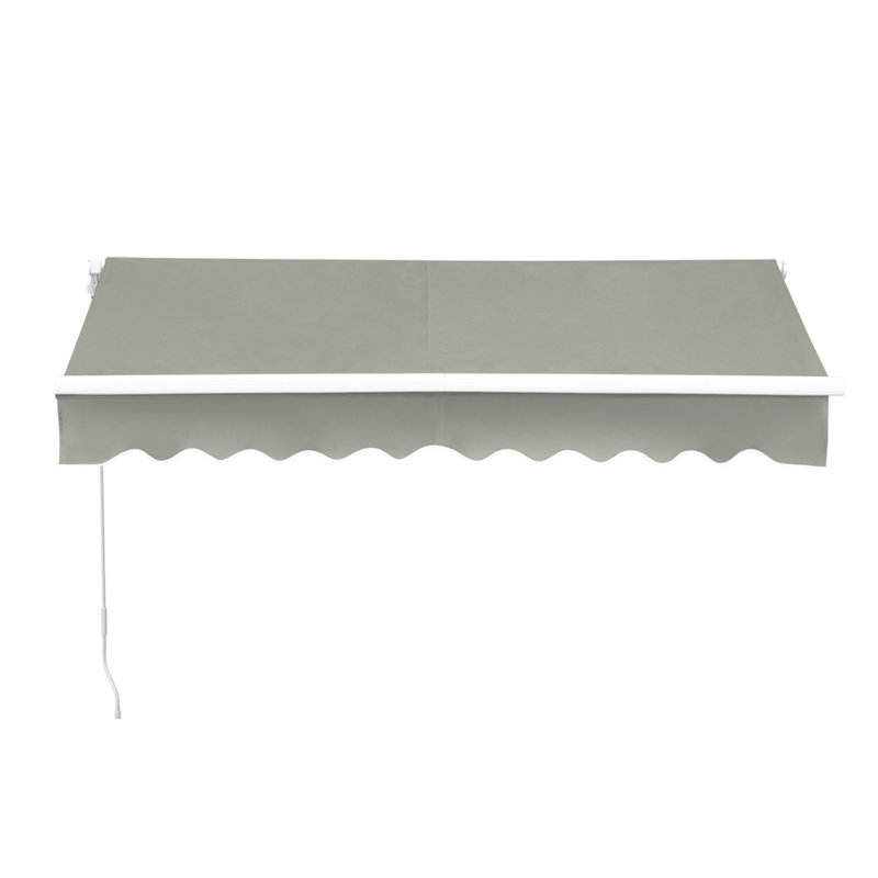 Aaron-John 4m W x 3m D Retractable Patio Awning, Grey