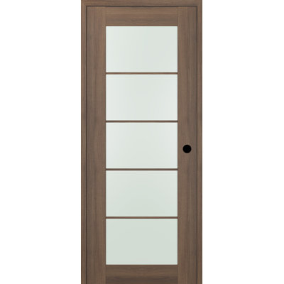 Porte standard préfinie en bois manufacturé et vitré Avon 5 Lite