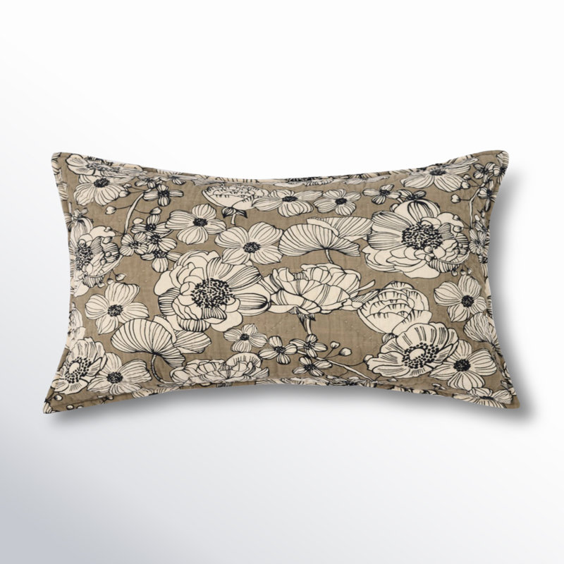Sham, King, Laurel/Beige