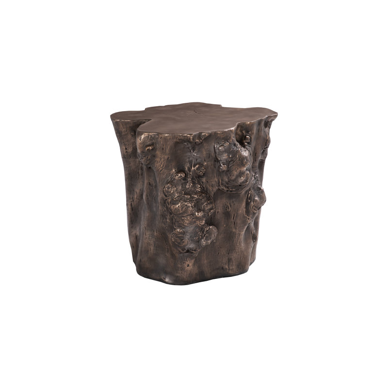 Log Side Table, Bronze