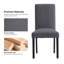 Ensemble de 2 chaises de salle à manger rembourrées épaisses en tissu de lin moderne-554417787
