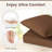 2PCS Deep Seat Chair Cushion Pads Set Indoor/Outdoor w/ Rope Belts Brown-1443702726-1443702727