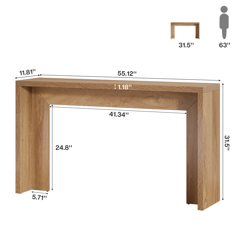 140cm Console Table, Light Oak