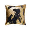 Housse de coussin réversible en velours abstrait