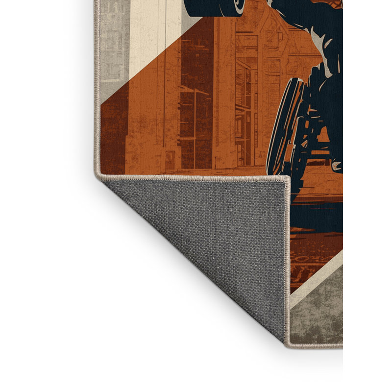 Tapis industriel Soft Softh Eisenman Para Powerlifting en brun - reliure beige, 7 x 9