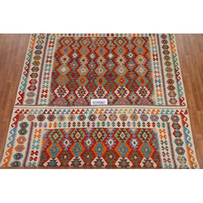 Multolor Kilim Wool Area Rug 8x11