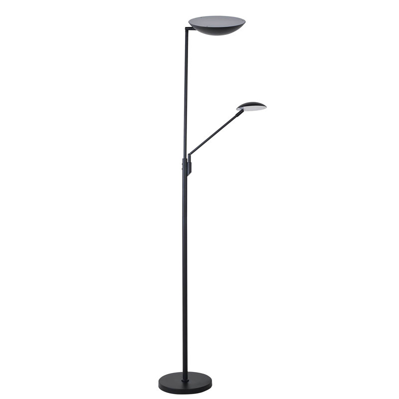 Denson 72'' Torchiere Floor Lamp, Black