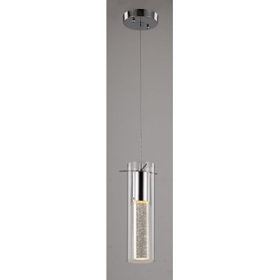 Thamann Modern 1 Light Glass Cylinder Pendant