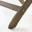 Table pliante grise en bois de 25 po, robuste pour patio, avec design à lattes et repose-pieds gris bistro