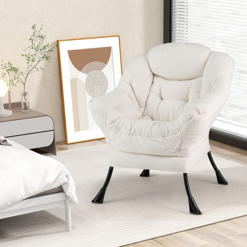 Upholstered Accent Chair, Beige