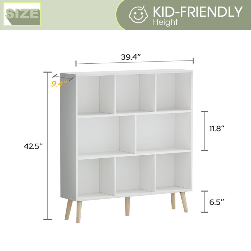 Bibliothèque standard, Blanc grandiose, H 42,5 po x l 39,4 po x P 9,4 po