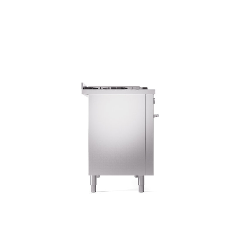 Plaque chauffante double 8 brûleurs 48 po ILVE Professional Plus II, Gaz naturel, Acier Inoxydable
