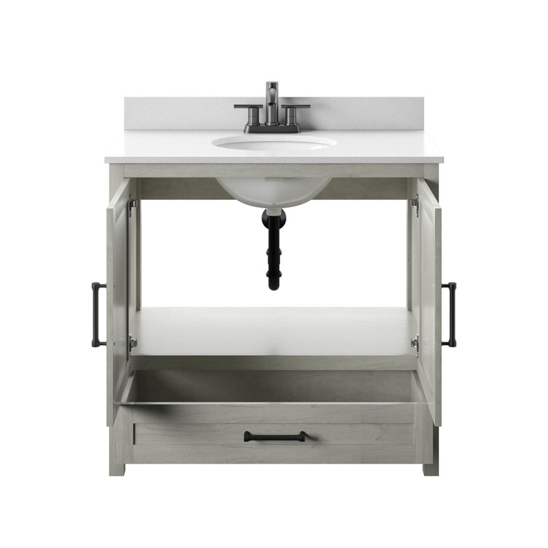 Ensemble de meuble-lavabo simple 36 po Hunstant, Chêne Fairfax