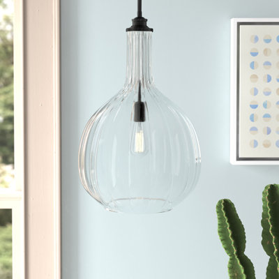 Suzette 1 - Light Single Globe Pendant in Matte Black
