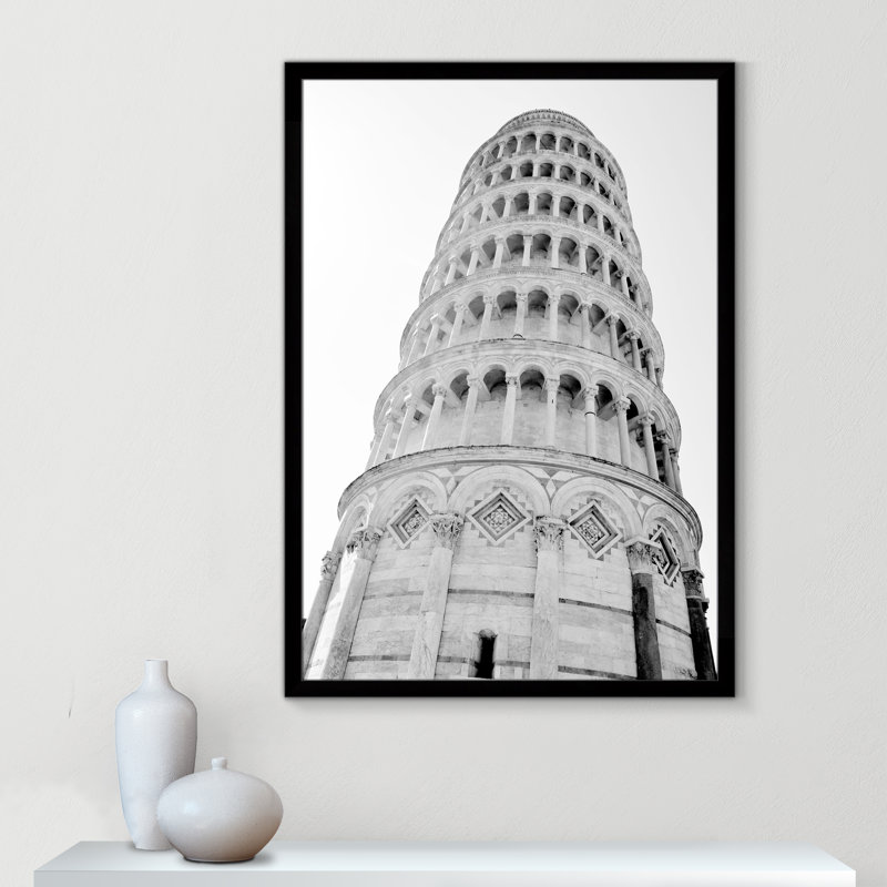 Iconic City Collection "Pisa" par Natalie Carpentieri, Cadre photo noir simple, Non, H 55 po x l 39 po x P 1,25 po