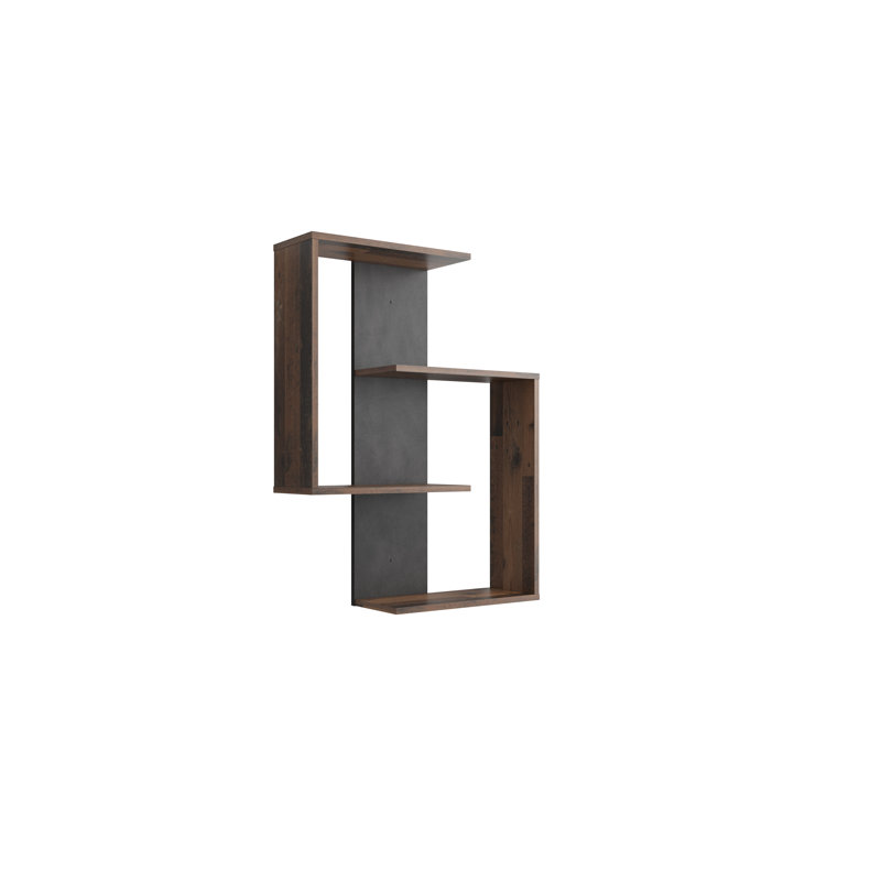 Bridlington 4 Piece Bracket Shelf, Dark Matera