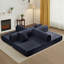 Canapé-lit futon convertible 4 en 1 en velours côtelé, 78 pouces, avec 2 oreillers, aucun assemblage requis-1443662631-1490432184