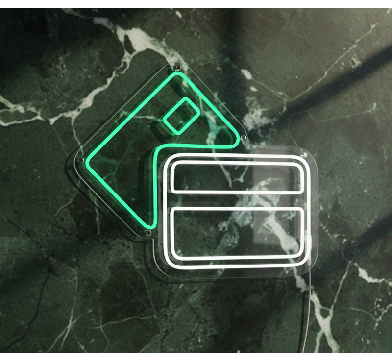  | Enseigne au néon de conception de carte de crédit | Fabriqué avec des tubes néon durables et de haute qualité pour un éclairage lumineux et uniforme, une performance durable jusqu'à 50 000 heures sans gradation | 20 x 24 | Pas clair