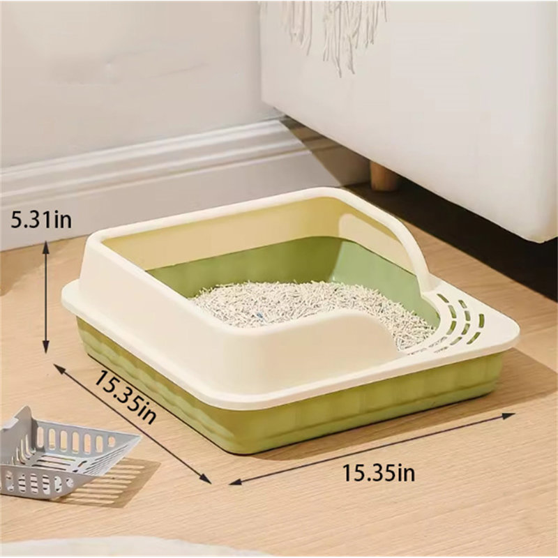 Fionbharr Plastic Self-Cleaning Litter Box, Green