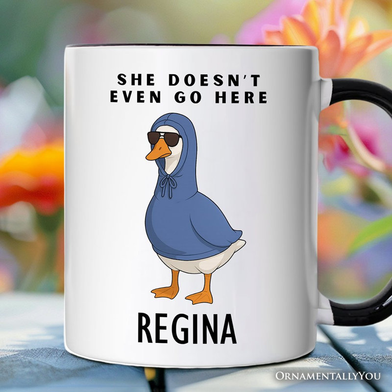 Elle ne va même pas là-bas, tasse mignonne d'oie