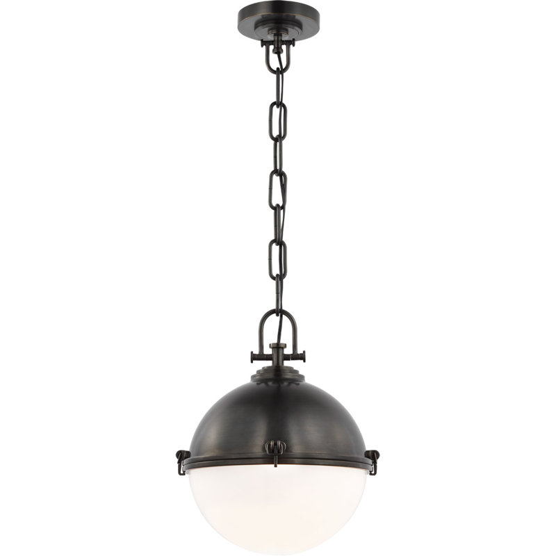 Chapman & Myers Adrian Globe Pendant, Bronze, 17.5" H x 14" W x 14" D