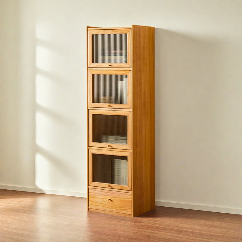 Fleischer, (4 Shelves) 66.1"H x 11.8"W x 15.3"D, Brown