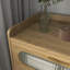 Coffre de rangement 39,4 po avec 2 charnières de sécurité, boîte en bois, blanc
