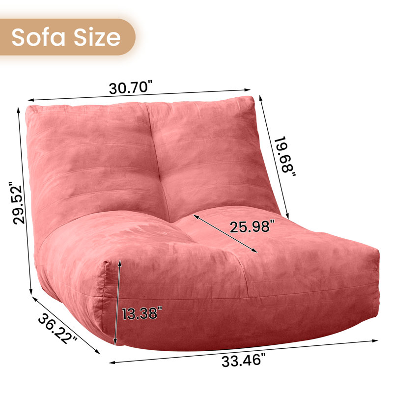 Bean Bag Chair, Lazy Bean Bag Sofa, Floor Beanbag Chairs With Stuffed High-Density Foam, Memory Foam Bean Bag Sofa For Living Room, Bedroom And Office