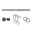 Tringle à rideaux 1 pouce avec embouts en aluminium Keneil-1448775475-1448775473