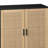 62.20"Elegant And Functional 4-Door Rattan Decorative Storage Cabinet,For Bedroom,Living Room,Office,Easy Assembly,Black-926225718