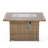 Nashia 44" Rectangular Propane Fire Pit Table - 55,000 BTU Outdoor Gas Fireplace - Wicker Frame, Glass Shield & Matching Lid-376257404