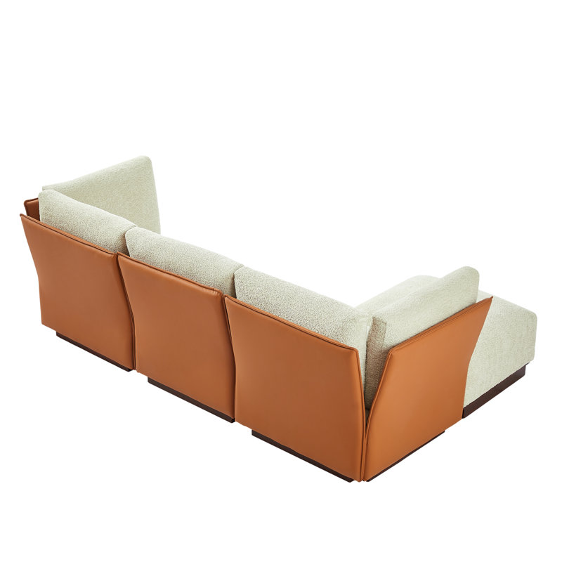 Canapé modulaire Carmel Mid-Century, 94.5'' Wx61''Dx32''H