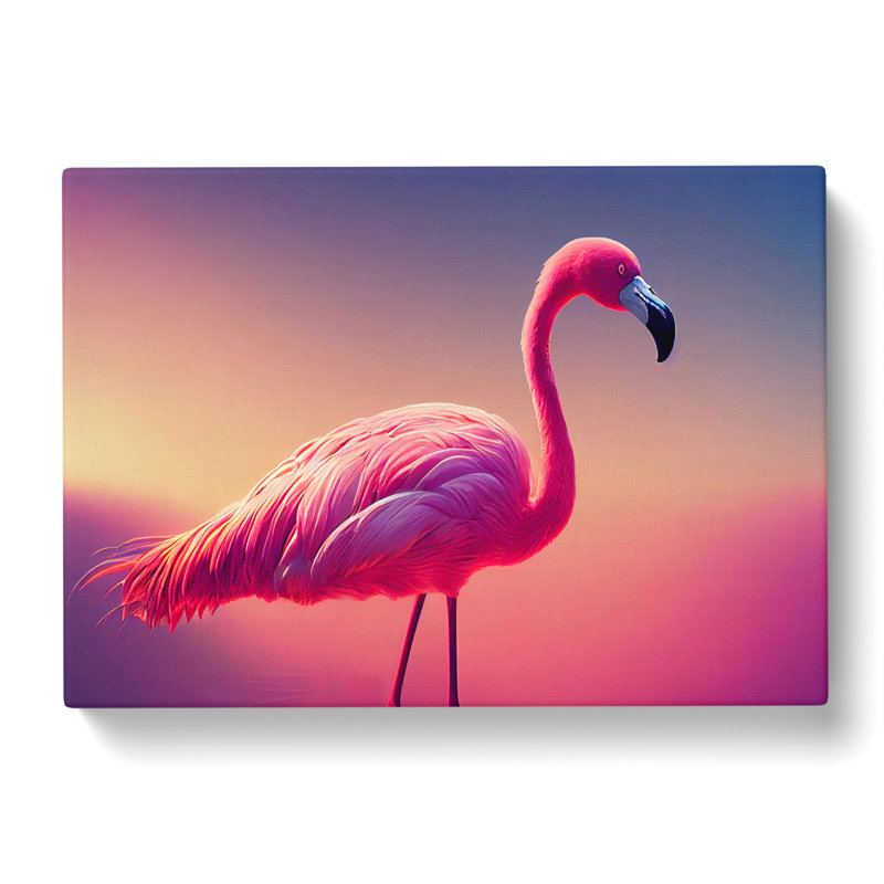 Enviable Flamingo - Wrapped Canvas, 50cm H x 76cm W x 3cm D