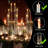 4pcs 8 Arms Clear Candlesticks Holder For Wedding Decorations,38.5 Inches Tall