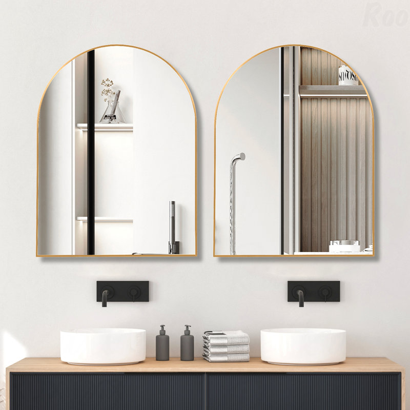Miroir de salle de bain, Doré, 40" x 30"